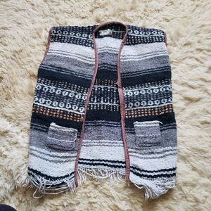  Vintage Childs Mexican Blanket Serape Vest